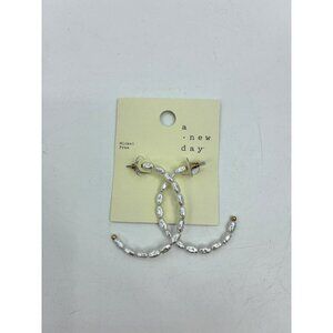 A New Day Pearl Hoop Earrings Nickel Free Fashion Jewelry